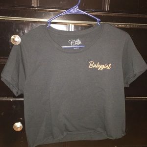 2 “baby girl” crop tops